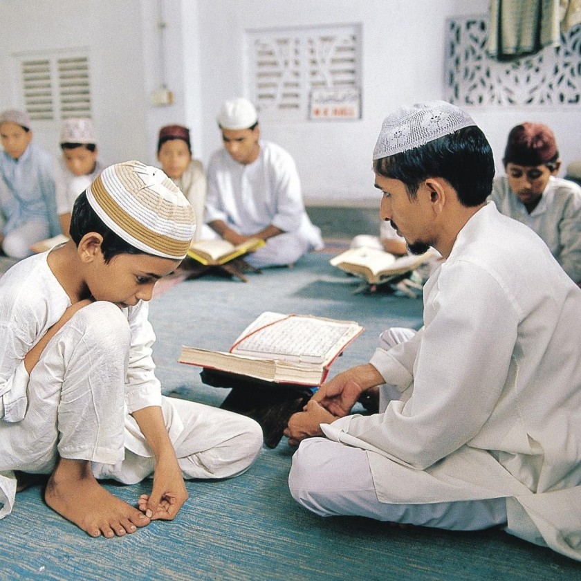 Hifz class in progress in madrassa