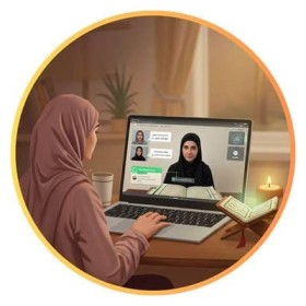 Female Quran tutor teaching online Quran classes with Tajweed guidance